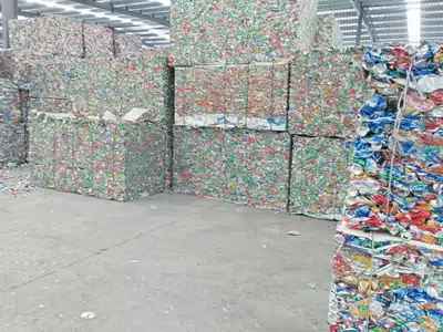 Large aluminium UBC bales for bulk transport