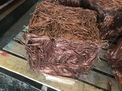 Freshly compressed copper wire bale