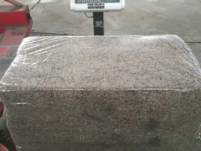 Corn cob granule bales in storage
