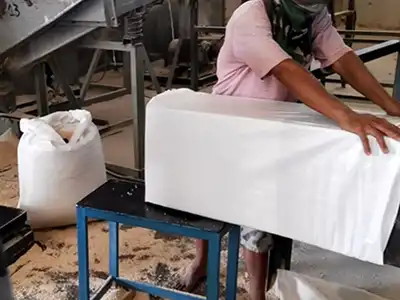 Bagged corn cob granule bales