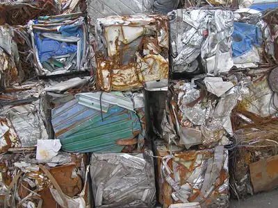 Painted light sheet scrap formed into compact bales