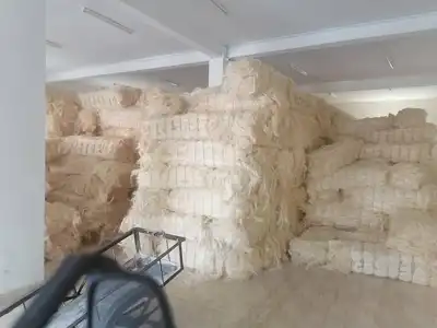 Sisal bales stored in a warehouse