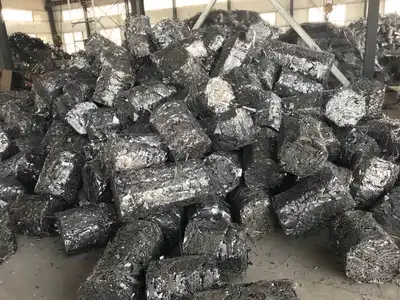 Dense stainless steel scrap bales ready for recycling