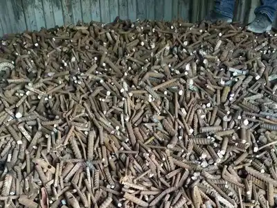 Short reinforcing bar offcuts for baling or shearing
