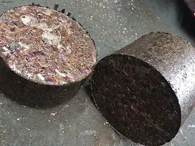 Dense briquettes made from mixed ferrous chips